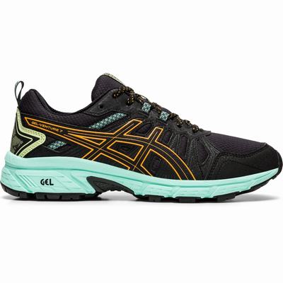 Női Asics Gel-Venture 7 (D) Terepfutó Cipő AS9746015 Fekete/Narancssárga